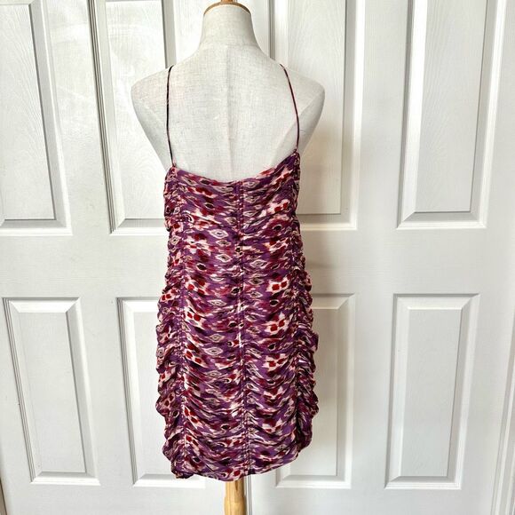 Zara spaghetti strap front knot ruched mini dress - Picture 6 of 15